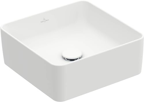 V&B Aufsatzwaschtisch Collaro 38x38cm, o Überlauf, stone white C-plus