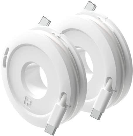 Avvolgicavo laterale mini e max per cuffie, auricolari e cavi di ricarica, perfetto per avvolgere auricolari e cavi per viaggi e organizzazione, confezione da 2 (bianco, max)