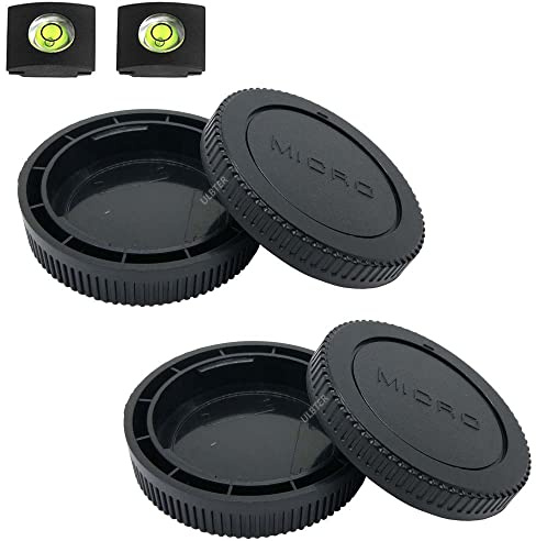 ULBTER Bouchon Cache arrière d'objectif pour Olympus E-M10 Mark IV III II E-M1 E-M5 II,Panasonic Lumix G9 G7 G95 G85 GH6 GH5S GH4 GH3 GX85 GX9 GX8 GF10 GF9 Micro Four Thirds
