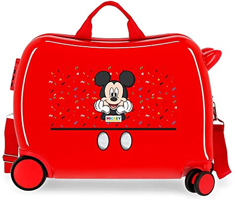 Disney It´s a Mickey Thing Maleta Infantil Rojo 50x38x20 cms Rígida ABS Cierre de combinación Lateral 34L 1,8 kgs 4 Ruedas Equipaje de Mano