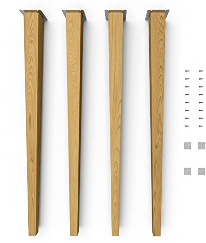 sossai Bordben i oljebehandlat ekträ CLIF SQUARE HMF3 71 cm hög fyrkantiga rak design för stolar bord
