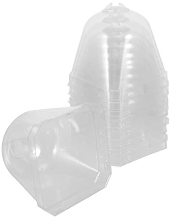 OFFSCH 10pcs Plant Humidity Dome Round Plastic Garden Cloche Dome Plant Cover Reusable Grow Cover for Outdoor Frost Freeze Protection Mini Greenhouse 10cm