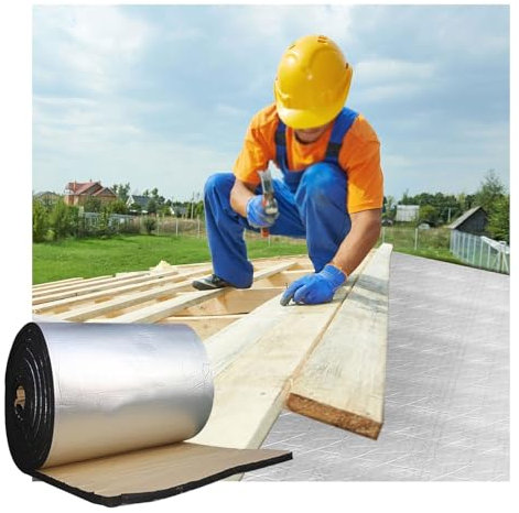 Selbstklebende reflektierende Aluminiumschaum-Isolierung, Aluminium-Blasenwärme-Thermo-Reflektorplatten, for Dächer, Garagentore und Wohnmobile, Color : 20mm(THK), Size : 1*