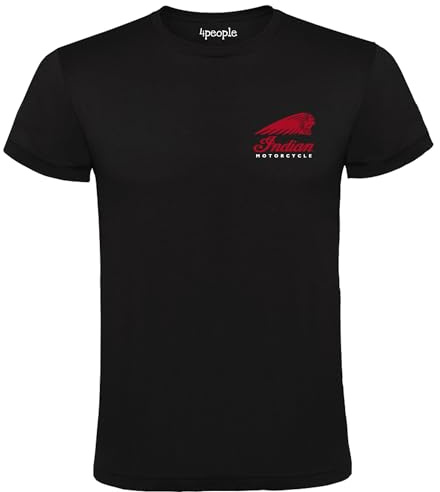 4people Indisches Motorrad-T-Shirt für Herren, Stil und Komfort, 100 % Baumwolle, Größe S, M, L, XL, XXL