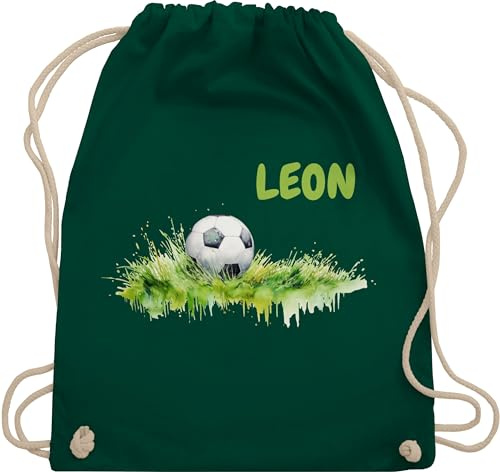 Turnbeutel Rucksack - Fußball Geschenke Kinder Fußball Geschenke Jungs I Mitgebsel - Unisize - Dunkelgrün - sportbeutel grundschule beutel fussball fußballfan stoffbeutel