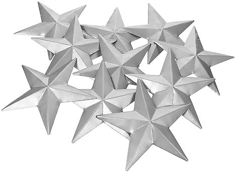 ORFOFE 10stücke Kreative Diy-reliefform Aus Eisen Fünfzackiger Stern-reliefdekor Sternform Abstrakte Kunst Stanzenzubehör Heimwerker Und Dekorationsprojekte