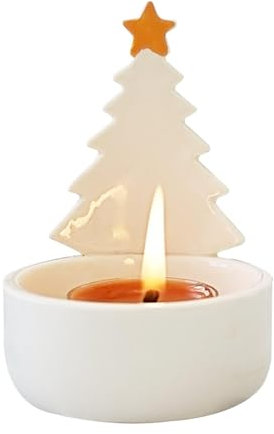 Keramik-Kerzenhalter – Weihnachtsbaum-Kerzenhalter, Duftkerzenbecher, Dekorative Verzierung, Heimkerze, Aromatherapie-Geschenk, Festliche Atmosphäre, Lampenornament, Kerzenhalter