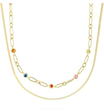 Guido Maria Kretschmer Damen-Kette Edelstahl Kristall One Size 89192975