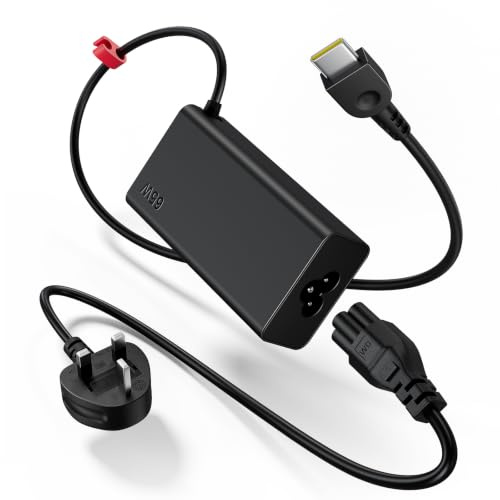 65W USB C Charger for Lenovo ThinkPad T14 T15 T16 X1 Carbon UK Plug | T480 T490 T580 T590 Yoga C940 Chromebook fast charging slim 65W USB-C; not for yellow USB or square tips