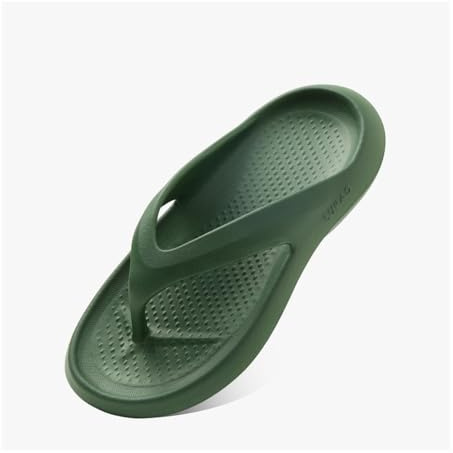 Bamboo Sea Sandalo, Infradito comode da Uomo con Suola Spessa - Sandali Estivi Traspiranti for l'esterno Scarpe da Doccia(Green,46 EU)