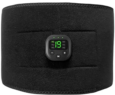 Azarton koerperwohl AbSculpt Pro Bauchmassagegerät mit EMS-Technologie, Vibration und Wärmefunktion, 3 Modi, USB Wiederaufladbar, Unterstützt Verdauung und Entspannung, für Bauch und Rücken