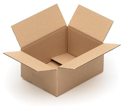 KK Verpackungen Versandkartons 200 x 150 x 90 mm Braun 1-wellig (Außenmaß 205 x 155 x 95 mm) | 1000 Stück, Faltkartons Kartons für Versand als DHL Päckchen S Hermes Päckchen DPD GLS Paketklasse XS
