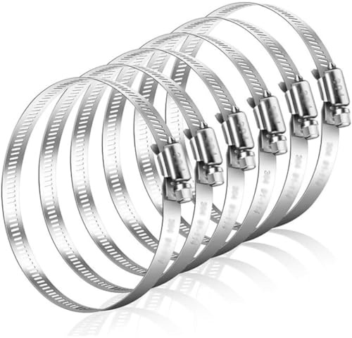 10 x Zinc Plated Hose Clips / Clamps (10 Pack) (40mm-60mm)