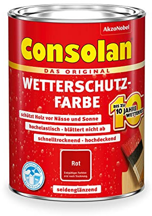 Consolan Wetterschutz-Farbe (2,5 l, rot)