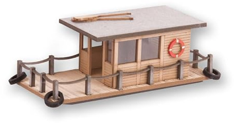 NOCH Hausboot, Laser-Cut Gebäude für realistische Modelllandschaften, geeignet für Spur H0