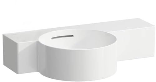 LAUFEN VAL Handwaschbecken, ohne Hahnloch, mit Überlauf, 550x315mm, Ablage rechts, H8152830001091, Farbe: Weiß