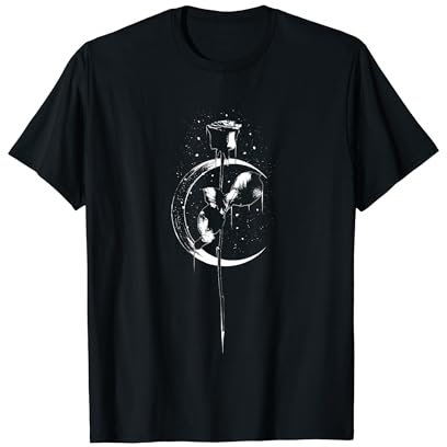 Rose Vintage Mond Sichel Witchcraft Okkult Gothik Geschenk T-Shirt