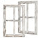 BESTOOL Wand Vintage Holzfensterrahmen Punk Antique Home Dekoration Deko für Zuhause oder im Freien, Nicht für Bilder, 2 Stück (40 X 28 cm) (Weiß)