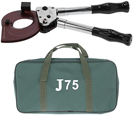 Ratchet Cable Cutter, Heavy Duty Adjustable Cut up to 3x120mm² Industrial Grade Manual Ratcheting Wire Cutter and Wire Cable Cutter JA75