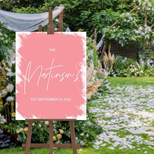 Cartello personalizzato personalizzato per matrimonio con nome personalizzato per sposa e sposo benvenuto cartello di matrimonio moderno cartello di benvenuto matrimonio fidanzamento festa di nozze