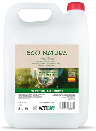 Aloe vera handtvål i en 5-liters flaska | Flytande tvål, ekonomisk storlek | Tvål i flaska för påfyllning, inkluderar pipett | 5000ml