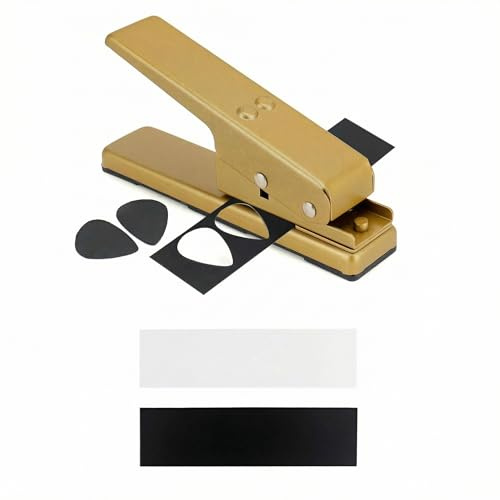 QWORK® Gitarrenplektrumhersteller, Kartenschneider, Plektrumhersteller, eigenes Gitarrenplektrum, DIY, Gold