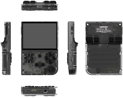 G350 Retro Handheld Game Console 3.5 Inch IPS Screen 640 x 480 Linux System with a 64G Card Pre-Installed 4371 Games Supports HDMI and TV Output 3200mAh Battery (G350 Black-DE)