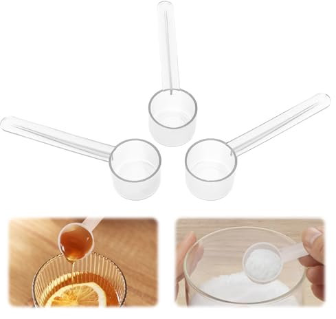 3 Stück Messlöffel, MXTIMWAN Plastik Dosierlöffel, Proteinpulver Kaffee Dosier-Löffel, Kunststoff Dosierlöffel, Measuring Spoons für Kochen Backen Messlöffel Waschpulver