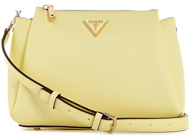 GUESS Iwona Tri Compartment Top Zip Xbody Pale Yellow