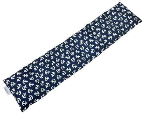 Saco térmico cervical extralargo de semillas de trigo sin olor 63x15cm-Bolsa semillas microondas.Calor-frio. (Anclas)