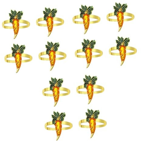 MAGICLULU 12 STK Ananas Serviettenknöpfe dekorative Serviettenringe Hochzeitstischdekoration Serviettenhalter Golddekor Ostern Hirsch Serviettenringe Tischzubehör Esstisch Karotte Mundkreis