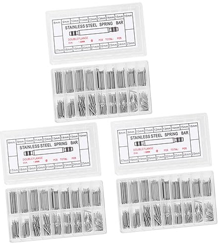 PACKOVE 1080st Hållbart Armbandsreparationskit Med Verktyg Ta Bort Armbandslänkar För Hemmureparatörer Silver