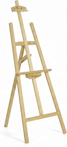 NOOGUI - Caballete pintura - Altura regulable hasta 175 cm - Trípode estable con refuerzo metálico - Caballete madera - Plegable y fácil de transportar - Ideal para niños y adultos
