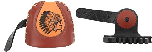 PerGar Pfeilköcher, EIN Köcher für 4 Pfeile, Pfeilköcherhalter aus Braunem Ledermaterial, Recurve-Bogenköcher, Köcher für Compoundbogen, Pfeil- und Bogenzubehör