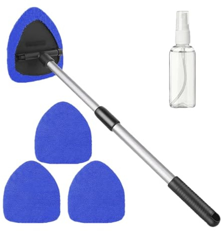 Outil de nettoyage de vitres de pare-brise, Outil de nettoyage de vitres de pare-brise,Nettoyeur d'essuie-glace avec poignée extensible - Kit de lavage pour produits de nettoyage de fenêtre