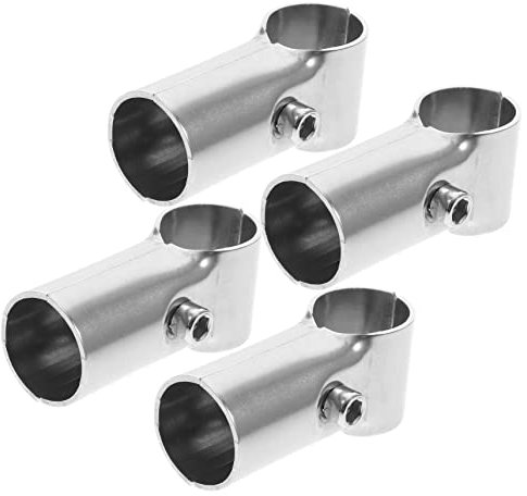LIFKICH 4pcs Panel Clamp Chain Link Fence Clamp Repair Stainless Steel Pipe Fittings for Fence Fixing