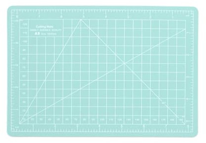 Schneidematte Selbstheilend, A5 Schneidunterlage Bastelunterlage, Beidseitig Verwendbar, Schneideunterlage zum Basteln, Nähen, Scrapbooking [Minzgrün]