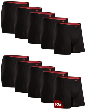 DANISH ENDURANCE Bambukalsonger för män, luftiga, med eller utan gylf, 10-pack, 6-pack eller 3-pack, Svart, 2XL