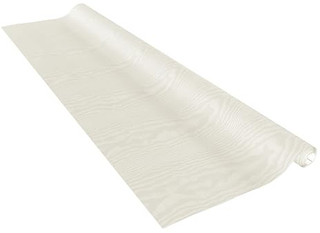 Venilia Möbelfolie selbstklebend, Weiß Holzoptik, 90 cm x 2,1 m, Deco Standard, PVC, langlebig, einfache Entfernung, hitzebeständig, reißfest, 56187