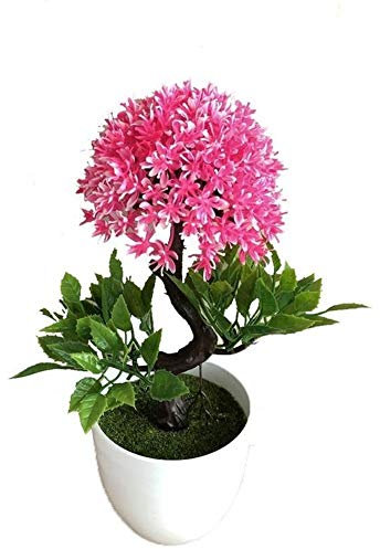 Fiore artificiale in vaso Pianta artificiale in vaso Cipolla Palla di fiori Pianta ricca di fiori Set Falso Bonsai in vaso Decorazione domestica Decorazione desktop Pianta artificiale Disposizione