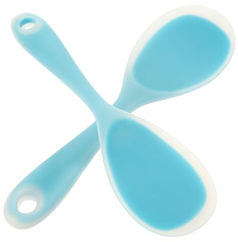 Cabilock 2pièces Cuillère à Riz Et Spatule Silicone Pour Cuisine Lot De Accessoires Pratiques Pour Transférer Le Riz Tendre Du Cuiseur à Votre Assiette