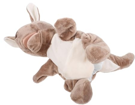 Milisten Tierhandpuppe Plüschhandpuppen Kinderhandpuppe Tierhandpuppe Tierhandpuppe Interaktives Interaktive Handpuppe Tierpuppe Grau Pp Baumwolle