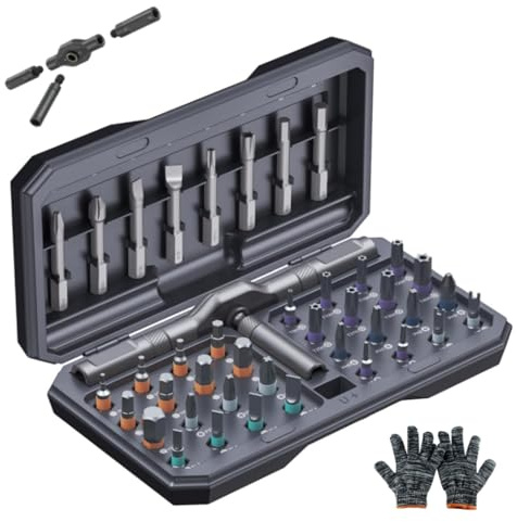 42 in 1 Magnetic Screwdriver Set, Professional Ratcheting Screwdriver Set with 40 Precision Bits, Magnetic Screwdrivers for Electronics, Furniture, Bikes & DIY - Multi Tool for Your Tool Box