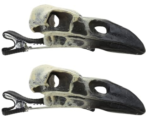 Mystischer Vogelschädel Haarnadel Krähen Schädel Haarspangen Elegante Haarnadel Haarschmuck Clip für einzigartige Haarnadel Einzigartige Kostüm-Haarnadeln
