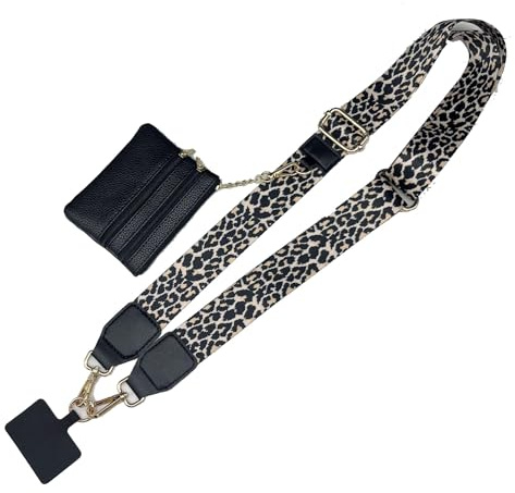 Noverli Handykette universal mit tasche - Verstellbares Handyband Zum Umhängen, Multifunktionales Handy Umhängeband Für Outdoor, Reisen, Alltag, Freizeit, Shopping