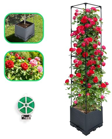 CHEOAR Climbing Jardin Planter Boîtes (Quadratisch-28 * 28 * 142cm-1p)