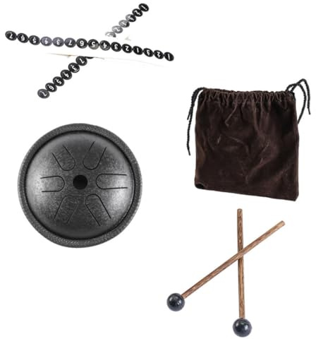 BESPORTBLE Zungentrommel Töne Schlaginstrument Handpan-Trommel Stahl Zungenperkussionstrommel Musikinstrumente Mit Schlägeln Für Entspannung Yoga Meditation