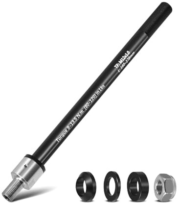 Generisch M12 160-178 mm Steckachse,Steckachse Fahrrad Adapter,Einstellbare Schaftlänge,Legierter Stahl,für Radfahrer mit Fahrradanhängern und Durchgangsachsfahrrädern