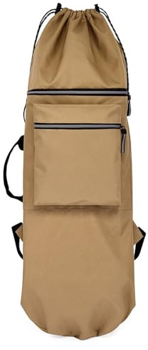 Sac à dos de skateboard résistant à l'eau avec sangles réglables réfléchissantes et multi-poches pour sports de plein air