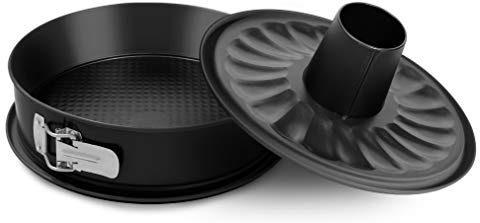 Formegolose™, Tortiera apribile 2 fondi Ø 26 cm, Fondo Salvagoccia, Acciaio con rivestimento antiaderente, Nero
